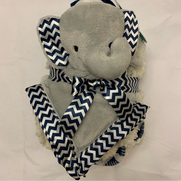 Little Journey Dresses Elephant Cuddle Buddy Set Sherpa Baby